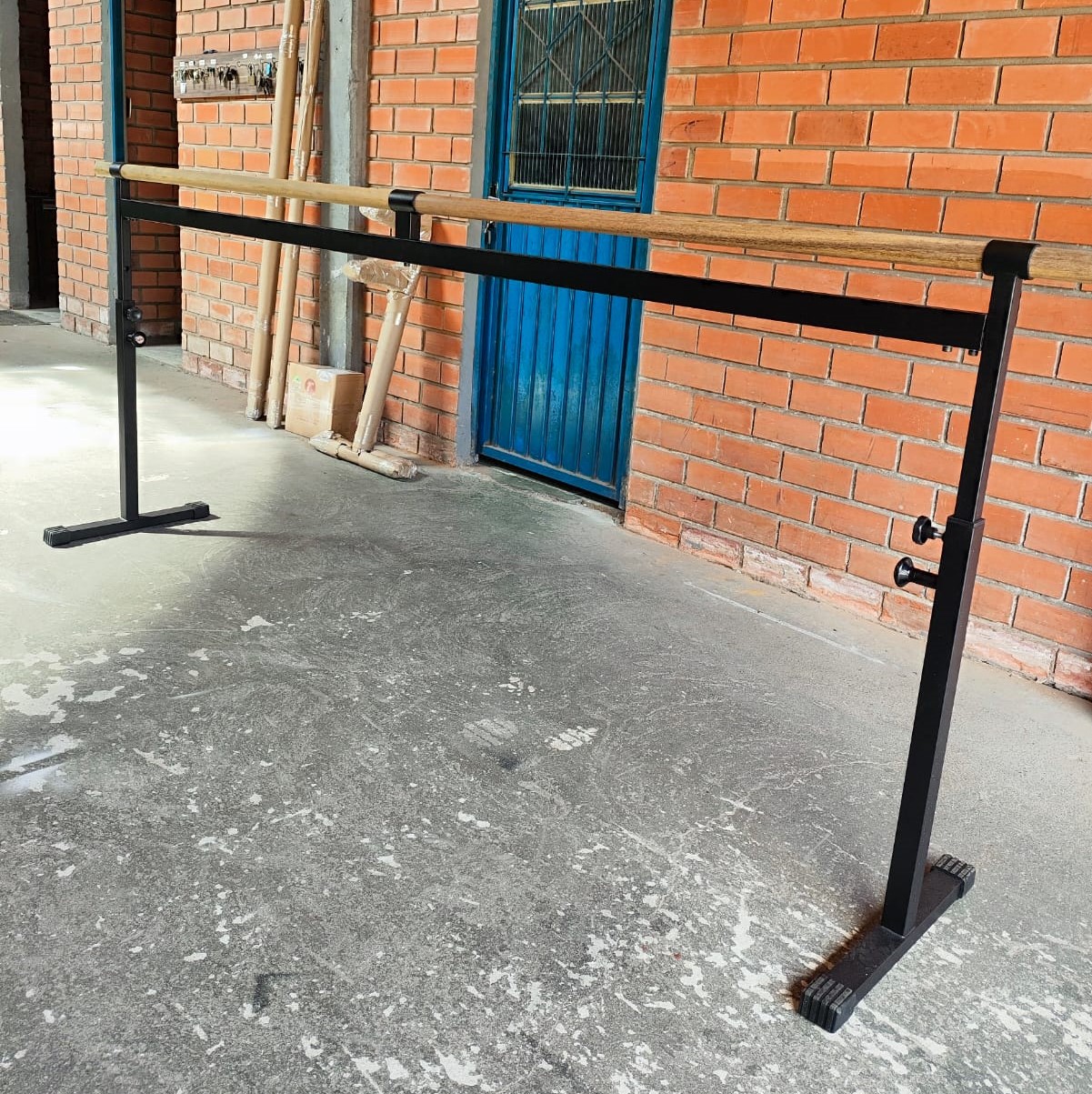 Barra de Ballet Profissional Móvel Regulável 3m com Madeira